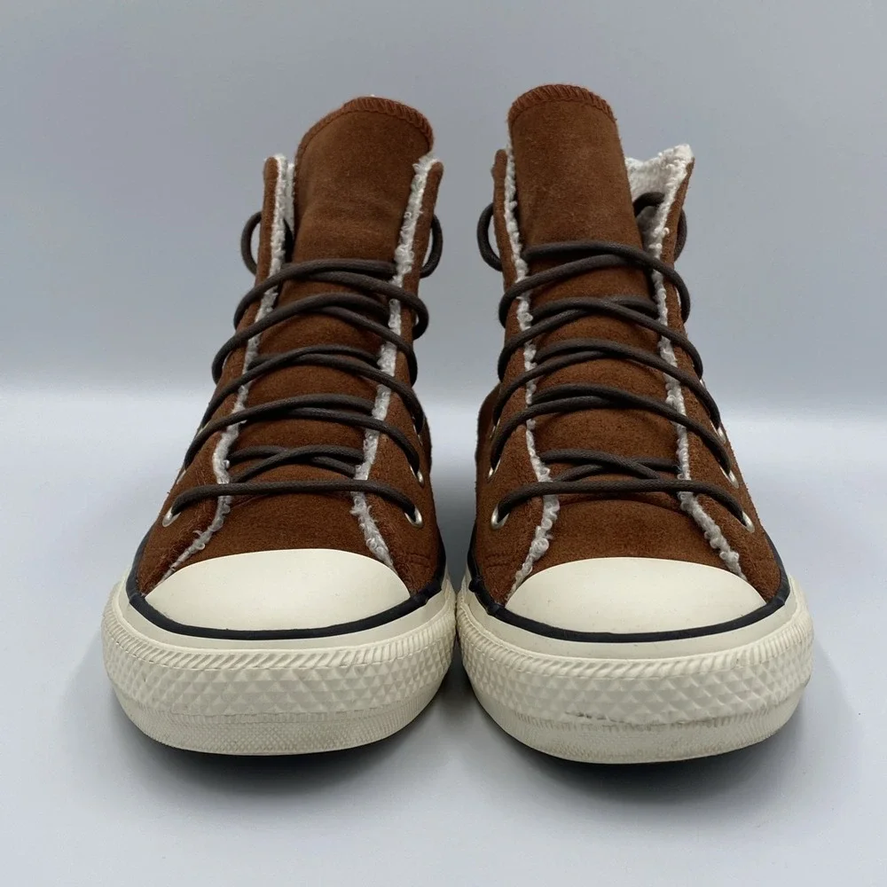 Converse Chuck Taylor All Star High Top Women's 7 Cinnamon Brown Suede Shoes